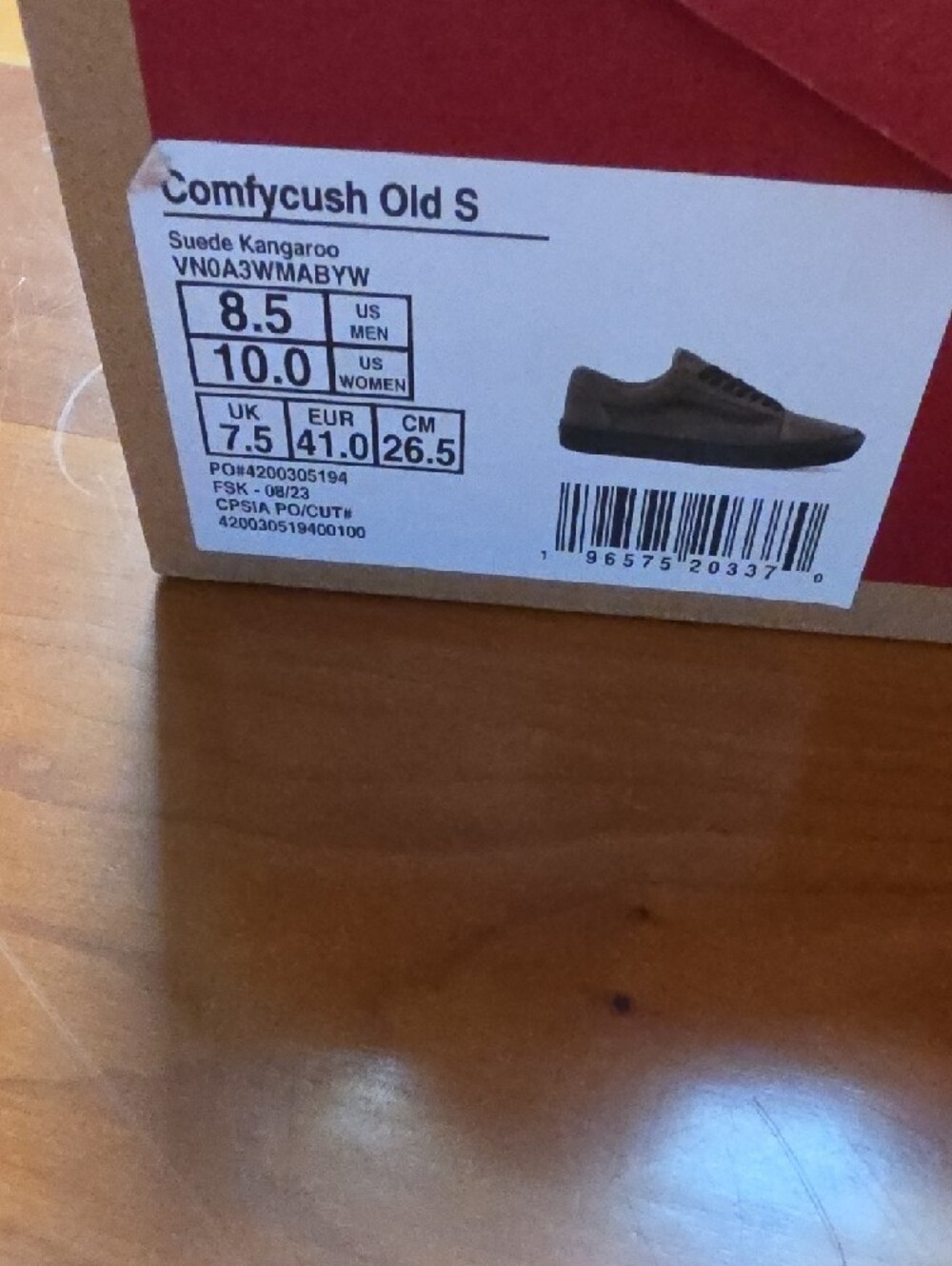 Men's Vans ComfyCush Low-Top Sneakers - Brown with Black Trim - Picture 2 of 6